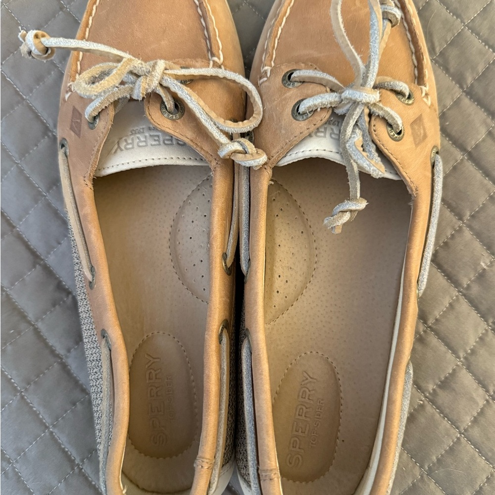 Sperry Tan Leather Moccasins